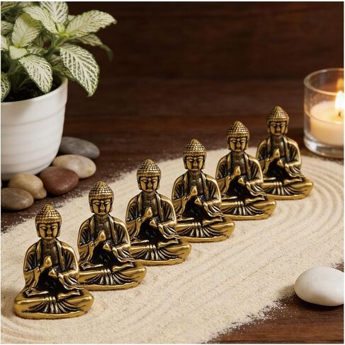 6 Pcs Mini Buddha Figures，Small Buddha Statue in Saudi Arabia