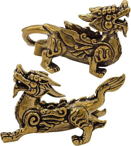 Feng Shui 1 Pair Brass Pi Yao/Pi Xiu Statue Pixiu Lucky Statue Home Decoration Ornament for Good Luck in Saudi Arabia