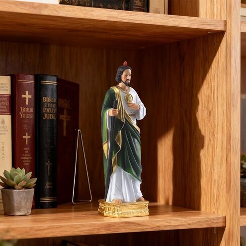 8.5" H Saint Jude Statue, Religious Resin St Jude Holy Statues, Religious Colored Gift San Judas Tadeo Statue, Suitable for Religious and Believers to Pray at Home, Collect Decor Statues (8.5Inch) in Saudi Arabia
