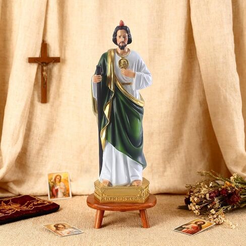 8.5" H Saint Jude Statue, Religious Resin St Jude Holy Statues, Religious Colored Gift San Judas Tadeo Statue, Suitable for Religious and Believers to Pray at Home, Collect Decor Statues (8.5Inch) in Saudi Arabia