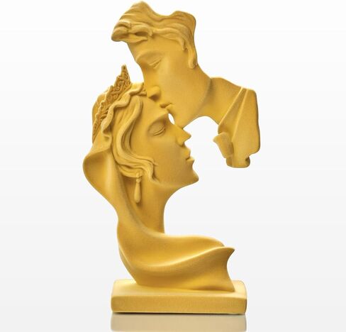 Velvet Flocked Thinker Sculpture for Home Decor, Modern Abstract Art Statue Flocked Collectible Figurines for Room, Bookshelf, Office, Desk Decor (Orange) in Saudi Arabia