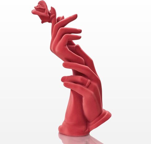 Velvet Flocked Thinker Sculpture for Home Decor, Modern Abstract Art Statue Flocked Collectible Figurines for Room, Bookshelf, Office, Desk Decor (Orange) in Saudi Arabia