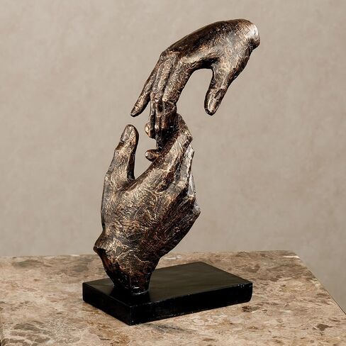 Touch of Class Loving Hands Table Sculpture Bronze - 11.5 Inch Height - Resin Art Accent - Home Decor Statue - Love Sign Statues and Sculptures for Desk Aesthetic in Saudi Arabia