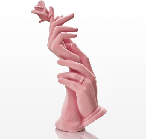 Velvet Flocked Thinker Sculpture for Home Decor, Modern Abstract Art Statue Flocked Collectible Figurines for Room, Bookshelf, Office, Desk Decor (Orange) in Saudi Arabia