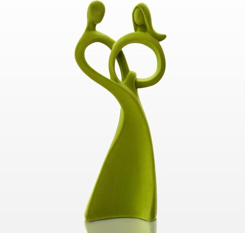 Velvet Flocked Thinker Sculpture for Home Decor, Modern Abstract Art Statue Flocked Collectible Figurines for Room, Bookshelf, Office, Desk Decor (Orange) in Saudi Arabia