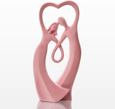 Velvet Flocked Thinker Sculpture for Home Decor, Modern Abstract Art Statue Flocked Collectible Figurines for Room, Bookshelf, Office, Desk Decor (Orange) in Saudi Arabia