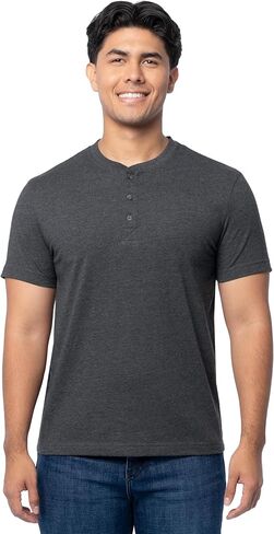 Fruit of The Loom Men's Short Sleeve Henley T-Shirt in Saudi Arabia