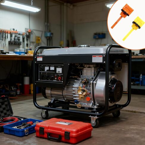 Engine Oil Dipstick, M20*2pcs+M18*2pcs, 4 Pcs Oil Filler Cap Assembly Compatible with Predator 196cc 212cc 208cc 224cc Champion Firman 6.5hp 7hp 7.5hp in Kuwait