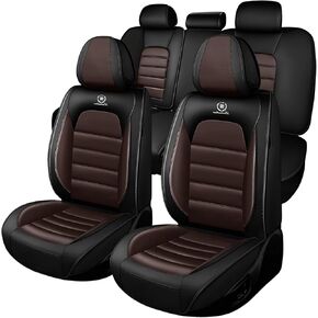 Full Set for Ford Edge Seat Covers 2007-2026, Waterproof Nappa Leather Car Seat Protector, Anti-Slip & Comfortable Car seat Cover (Luxury 5 Seats Black & Red) in Kuwait