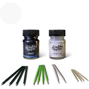 طقم طلاء ScratchesHappen Exact-Match Touch Up - Bianco Innocenza/Monte Bianco (544) لفيسبا - أساسي (طلاء + طبقة شفافة) in Kuwait