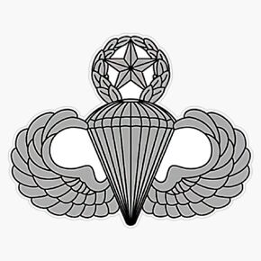 LAD Studio US Army Jumpmaster Badge - Airborne Wings Master Parachutist Sticker Bumper Sticker Vinyl Decal 5"" in Kuwait