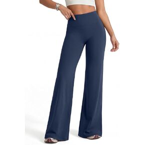 Wide Leg Yoga Pants for Women High Waisted Tummy Control Soft Lounge Flare Leggings for Workout Gym & Casual in Saudi Arabia