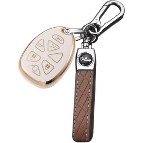 Key Fob لـ Tahoe Suburban Yukon: غطاء مفتاح Fob ذو 6 أزرار مناسب لـ 2007 إلى 2014 Chevy Tahoe Surburban GMC Yukon Yukon XL Yukon Denali استبدال غطاء حافظة التحكم عن بعد | الأبيض مفتاح فوب شل مع سلسلة المفاتيح in Kuwait
