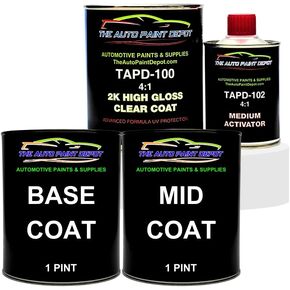 Auto Paint Depot Touch Up Paint for Toyota-Blizzard Pearl Tricoat 070 (All Years, All Models) One Pint with Clear Coat in Kuwait