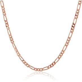 Pure Copper Figaro Chain Necklace for Women & Men, Solid Copper Statement Jewelry Set Gift for Women & Men (16-26 Inch) in Kuwait