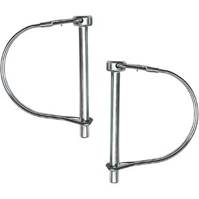 Trailer Coupler Pin 1/4" x 3.2" - Trailer Hitch Pin Carbon Steel Safety Coupler Locking Pins Clip - Round Loop Wire Lock Pin for Trailers Hitches Farm & Lawn Equipment Towing Use (2PCS) in Kuwait