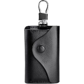 1PCS Key Holder Leather Men Wrap 8 Key Position Key Holder Genuine Leather Key Case Metal clasp key case for cards in Kuwait