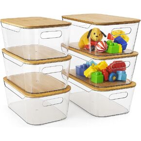 Clear Plastic Storage Bins, Set of 12, Multi-Use Organization and Storage Containers for Pantry, Cabinet, Refrigerator, Freezer, Bathroom, Organizer Bins for Home & Kitchen in Saudi Arabia