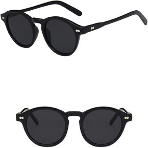 Retro Sunglasses for Men Women Vintage Small Round Frame Sun Glasses Yellow Lens UV400 Goggles Shades Eyewear in Saudi Arabia