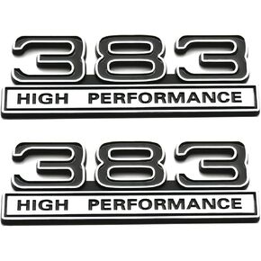 2 قطعة 383 6.2L شعارات المحرك عالية الأداء شارة ثلاثية الأبعاد ملصقات السيارات والشاحنات (كروم أحمر) in Kuwait