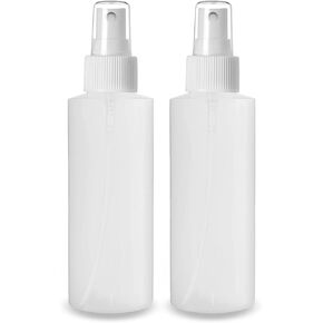 ljdeals 4 oz Plastic Spray Bottles, Fine Mist, Refillable, Reusable Empty Bottles for Household Use, Essential Oils, Perfumes, Travel Size, Pack of 2, Made in USA in Kuwait