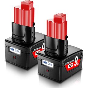 استبدال بطارية ميلووكي M12 2 حزمة 7000 مللي أمبير 12 فولت بطارية M12 ميلووكي المطورة XC 48-11-2410 48-11-2420 48-11-2411 48-11-2401 48-11-2402 أدوات كهربائية Cordlees in Kuwait