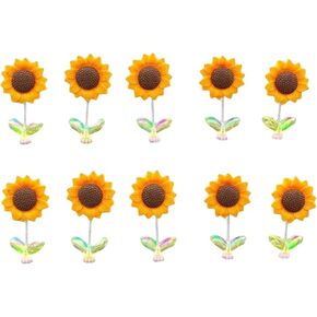10Pcs Cozy Hoome Cozy Home Sunflower,Sunnyvibe Ornaments for Car,Car Accessories,Creative Rocking Ornament,Sunflower Dashboard Decorations for Mother's Day Home Decor Accents in Kuwait