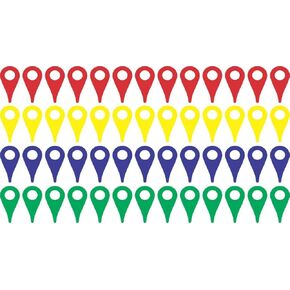 StickerTalk Basic Colors Map Pointer Vinyl Stickers, 1 Sheet of 52 Stickers, 0.25 inch by 0.5 inch Each in Kuwait