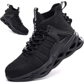 Steel Toe Boots for Men Women Slip Resistant Work Boots Lightweight High Top Steel Toe Shoes Breathable Safety Shoes in Saudi Arabia