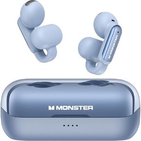 سماعات الأذن اللاسلكية Monster مفتوحة AC601 ، Comfort Clip-on Bluetooth أذن من النوع C ، Bluetooth 5.4 سماعات أذن مفتوحة مع ENC و IPX5 مقاومة للماء وسماعات اللمسة اللمسة اللمسة (أسود) in Kuwait