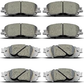 Front Rear Ceramic Brake Pads 8 Pieces Set fit for 2019-2021 Toyota RAV4,for 2019-2022 Lexus UX200/UX250h,for 2020-2021 C-HR,for 2021-2022 Lexus ES250/Toyota Venza,for 2018-2020 Camry in Kuwait