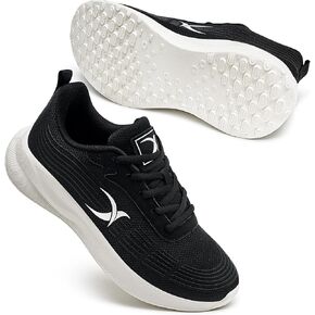 أحذية مشي نسائية كاجوال: شبكة مسامية ووسادة سحابية للارتداء طوال اليوم - نعل خارجي خفيف الوزن ومضاد للانزلاق لتوفير الراحة - للنساء للتنقل اليومي in Kuwait