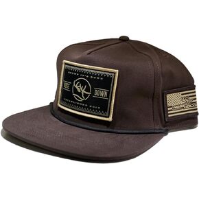 Brown Down Chocolate Rope Hat - Adjustable Snap Back Closure - Solid Back Design in Saudi Arabia