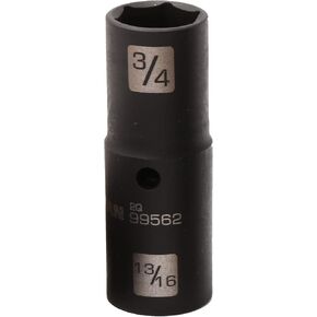 Steelman 1/2-Inch Drive 6-Point 19mm x 21mm Thin Wall Double Ended Impact Flip Socket, Durable Corrosion-Resistant Steel, Laser-Etched Callouts in Kuwait