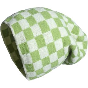 BAIMORE Unisex Fashion Outdoor Baggy Skull Cap Checkered Slouchy Knitted Wool Beanie in Kuwait