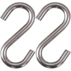 4 Pack Heavy Duty S Hooks for Hanging Hammock Stand Swing Plants, Loads up to 550 lbs, 3.3 Inch Long 0.31 Inch Thick Strong Galvanized Utility Hooks,Swing S Hooks, Industrial Grade Quality ooks (4) in Kuwait