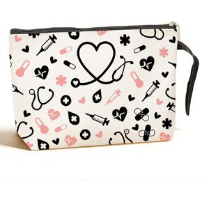 هدايا الممرضات، حقيبة مكياج، ملحقات الممرضات لأساسيات العمل، تقدير التمريض، هدايا أسبوع الممرضات للنساء، حقيبة أدوات الزينة RN، حقائب مستحضرات التجميل ليوم التخرج وأعياد الميلاد in Kuwait