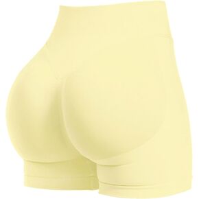 Yuerlian Women's High Waisted Scrunch Butt Lifting Shorts 4.5" Seamless Workout Gym Biker Shorts for Booty Lift in Kuwait