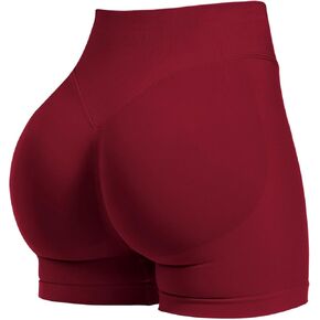 شورت Yuerlian نسائي عالي الخصر لرفع المؤخرة مقاس 4.5 بوصة بدون خياطة للتمرين في صالة الألعاب الرياضية لرفع الغنيمة in Kuwait