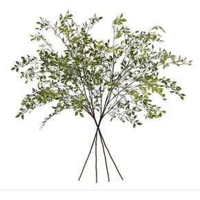 Fake Plants Eucalyptus Stems,Plastics Ficus Stems for Vase Artificial Plants,Greenery Stems for Vase Faux Plants Indoor,43.3" Faux Greenery Indoor Vase Fillers for Home Decor(3Pcs Orange) in Saudi Arabia