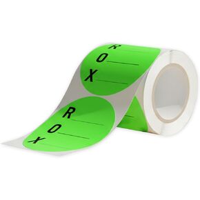 تلقت ROX ملصقات انتهاء الصلاحية المفتوحة - ملصقات جرد مستديرة مقاس 1.5 بوصة، 1000 ملصق لكل لفة للحاويات والزجاجات والجرار والتعليب والتخزين in Kuwait