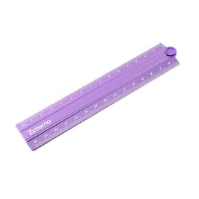 2-in-1 Foldable Metal Ruler & Protractor -15cm Compact to 30cm Extended, Precision Laser Etched Metric Scale, Aluminum Folding Small Ruler for Planner Journaling Drafting Drawing (Lavender) in Kuwait