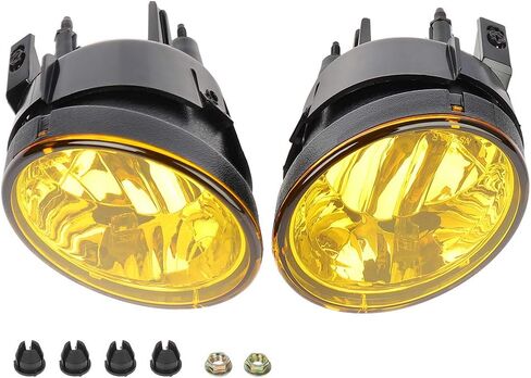 MAYASAF Amber Lens Fog Light Fog Lamp Only fit for Nissan 2005-2007 Armada, 2004 Pathfinder Armada, 2004-2014 Titan in Saudi Arabia