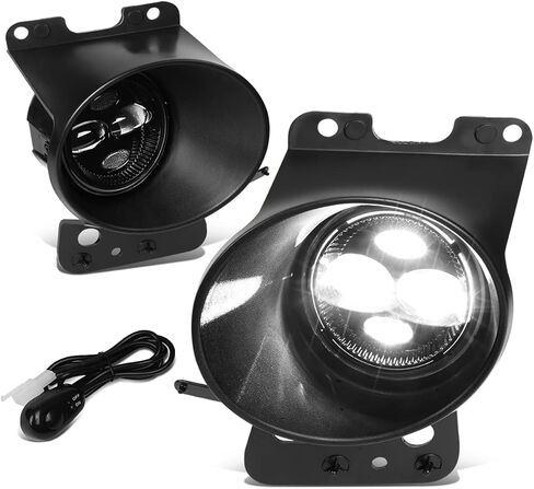 مجموعة مصابيح الضباب LED من Auto Dynasty متوافقة مع 2005-2008 Ford F150 Lincoln Mark LT، مصباح ضباب مع استبدال حواف التبديل، جانب راكب السائق، عدسة شفافة in Saudi Arabia