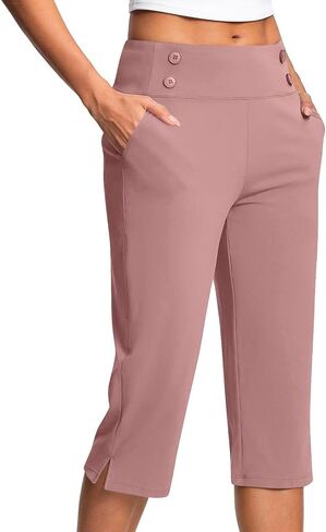 Capri Pants for Women Summer High Waisted Stretchy Capris Dressy Pants Summer Casual Slacks Yoga Dress Pant in Saudi Arabia