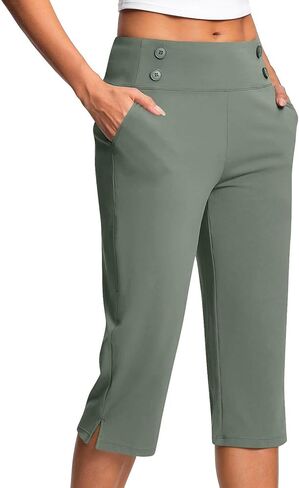 Capri Pants for Women Summer High Waisted Stretchy Capris Dressy Pants Summer Casual Slacks Yoga Dress Pant in Saudi Arabia