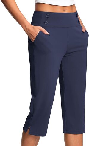 Capri Pants for Women Summer High Waisted Stretchy Capris Dressy Pants Summer Casual Slacks Yoga Dress Pant in Saudi Arabia