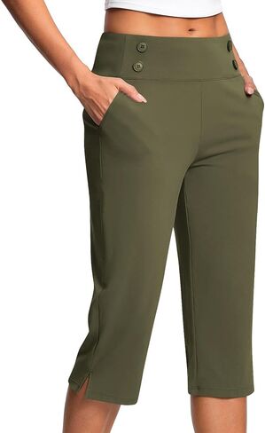 Capri Pants for Women Summer High Waisted Stretchy Capris Dressy Pants Summer Casual Slacks Yoga Dress Pant in Saudi Arabia