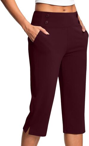 Capri Pants for Women Summer High Waisted Stretchy Capris Dressy Pants Summer Casual Slacks Yoga Dress Pant in Saudi Arabia