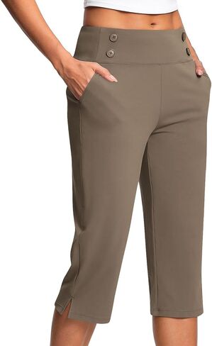 Capri Pants for Women Summer High Waisted Stretchy Capris Dressy Pants Summer Casual Slacks Yoga Dress Pant in Saudi Arabia